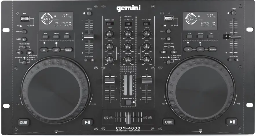 gemini CDM-4000 CD MP3 USB DJ Media Playe -