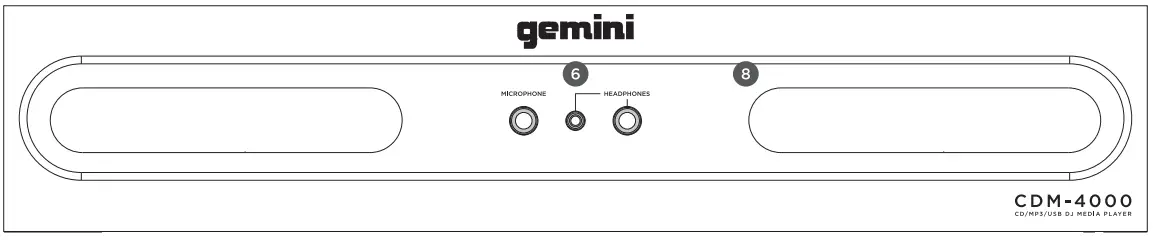 gemini CDM-4000 CD MP3 USB DJ Media Playe - FRONT