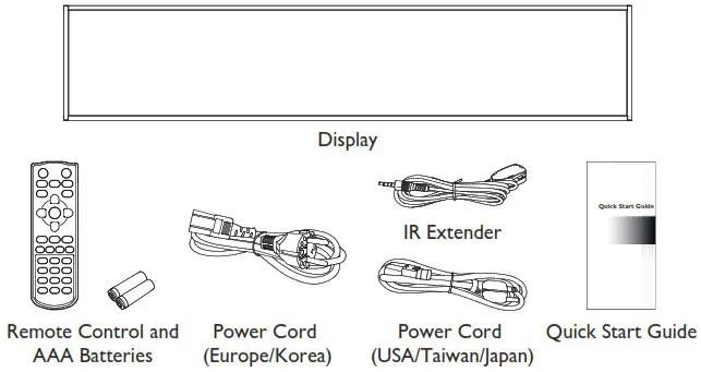 mkt PS48A Smart Stretched Display - Package Contents