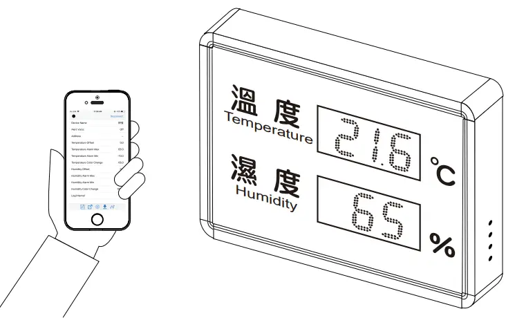 Jetec ELECTRONICS JTC-X40A-WL Remote Parameter Setting Temperature Humidity or CO2 Large Display