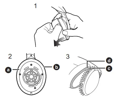 Panasonic Digital Wireless Stereo Headphones - removing