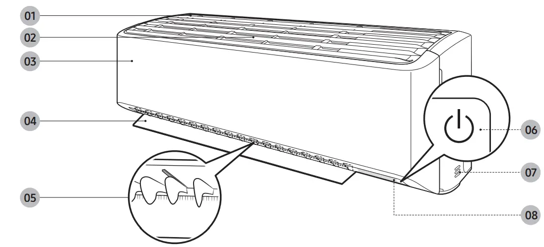 SAMSUNG AR18TSFCEWK2PM Air Conditioner - Overview