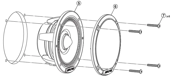 ALPINE HDZ-653S Status Hi-Res Series 6-1 2-Inch 3-Way Slim-Fit Component System-15