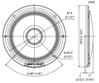 ALPINE HDZ-653S Status Hi-Res Series 6-1 2-Inch 3-Way Slim-Fit Component System-5