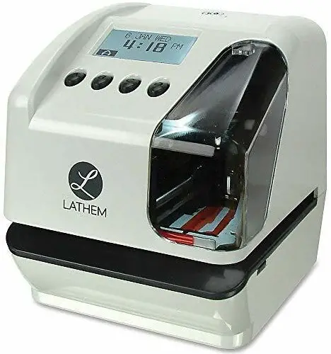 LATHEM LT5000 Electronic Multiline Time Date and Numbering Document Stamp