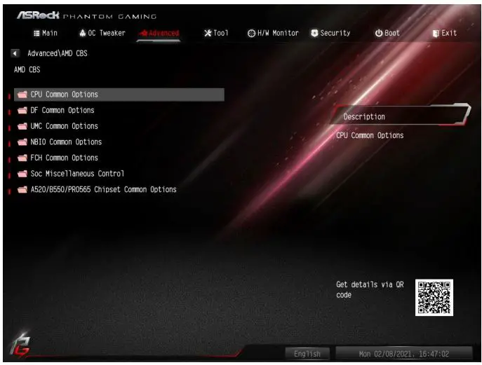 ASRocK Phantom Gaming User Manual - AMD CBS