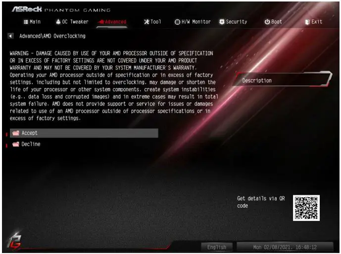 ASRocK Phantom Gaming User Manual - AMD Overclocking
