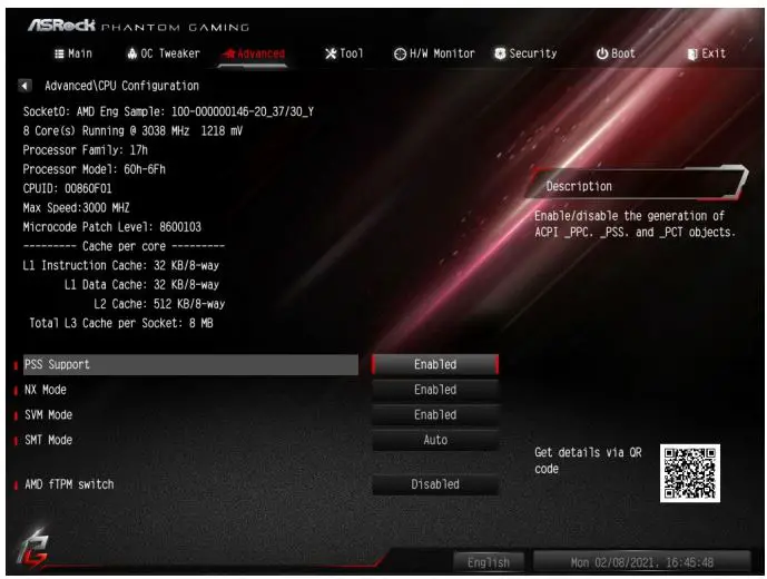 ASRocK Phantom Gaming User Manual - CPU Configuration