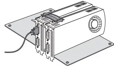 ASRocK Phantom Gaming User Manual - Connect a VGA/DVI/DP/HDMI cable from the monitor to the corresponding port on the graphics card installed to the PCIE1 slot