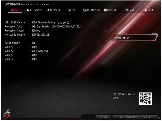 ASRocK Phantom Gaming User Manual - Main Screen