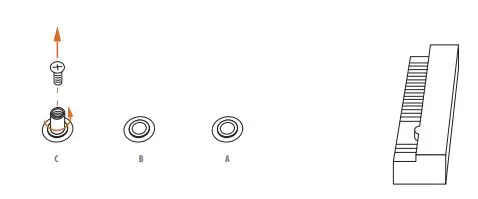 ASRocK Phantom Gaming User Manual - Move the standoff based on the