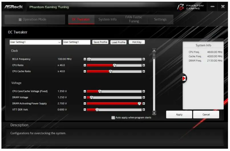ASRocK Phantom Gaming User Manual - OC Tweaker