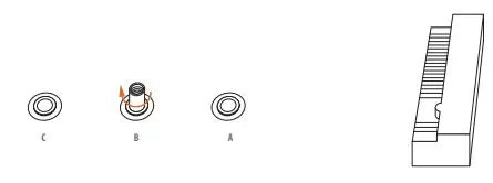 ASRocK Phantom Gaming User Manual - Peel off the yellow protective film on the nut to be used