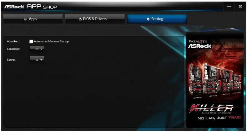 ASRocK Phantom Gaming User Manual - Setting