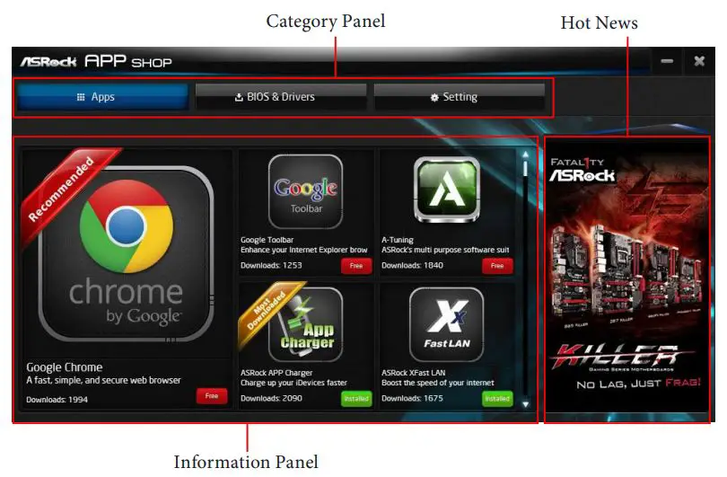 ASRocK Phantom Gaming User Manual - UI Overview
