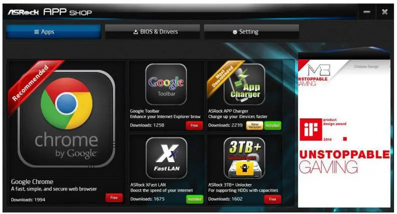 ASRocK Phantom Gaming User Manual - Upgrading an App