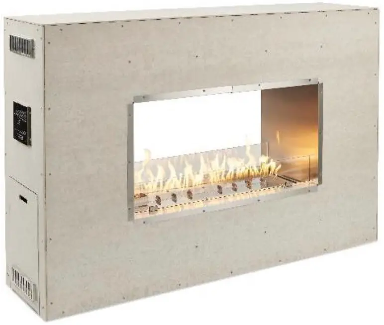 THE OUTDOOR GREATROOM COMPANY RSTL-40DLP 40 Inch Linear See-Through Ready-to-Finish Fireplace