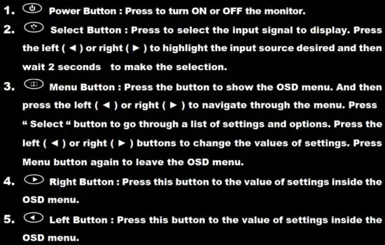 FIG 18 Buttons description