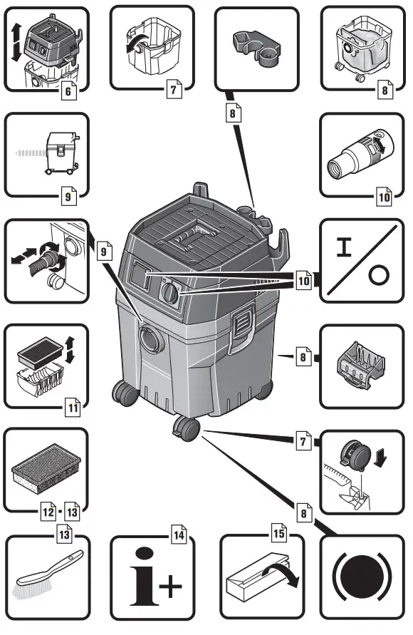 Fein Dustex 25L, 35L Wet and Dry Extractor - fig1