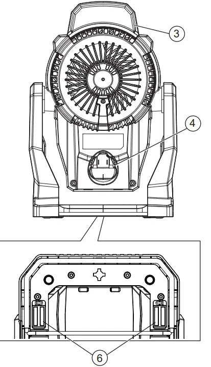 milwaukee M12AF-0 12V Li-ion Cordless 152mm Mounting Fan fig1