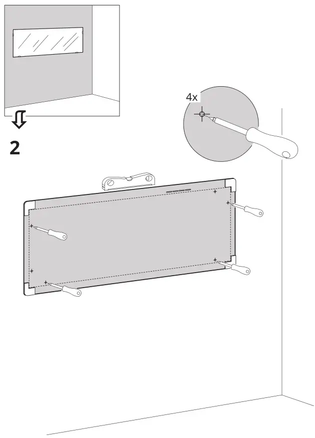 IKEA Larbro Mirror Installation 10