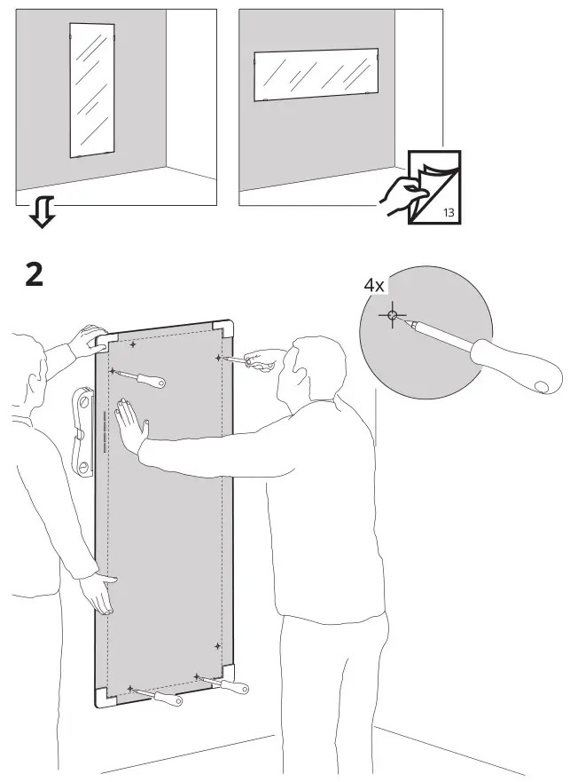 IKEA Larbro Mirror Installation 2