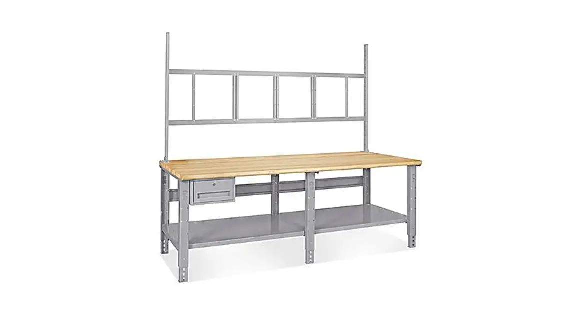 Uline H-6343 Deluxe Workstation 96 X 30