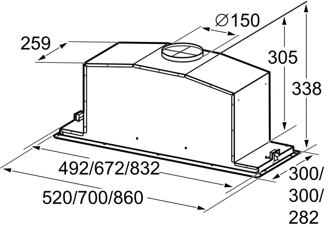 Appliance dimensions