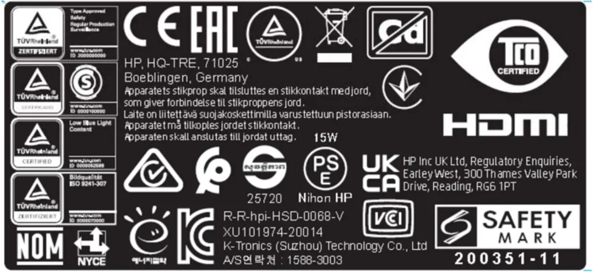 hp P27v G4 - Locating the serial number 3