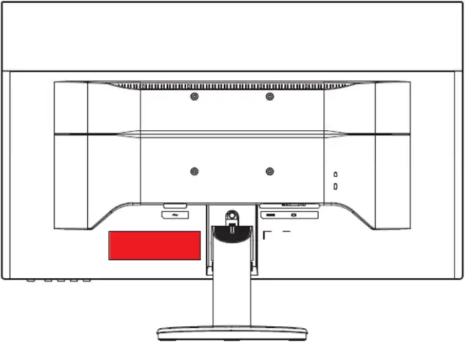 hp P27v G4 - Locating the serial number 4