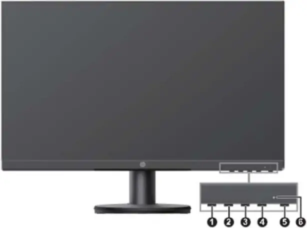 hp P27v G4 Monitor - Front components 2