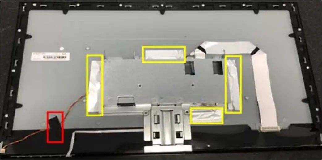 hp P27v G4 - Remove shielding case cables