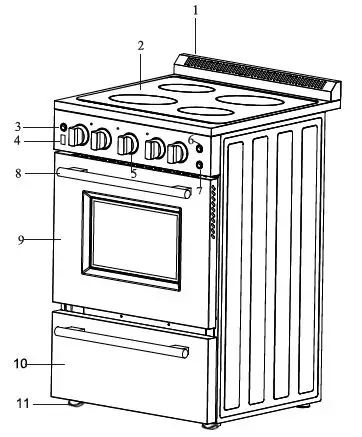 Forno FFSEL6090 24Inches Loiano Electric Range-3