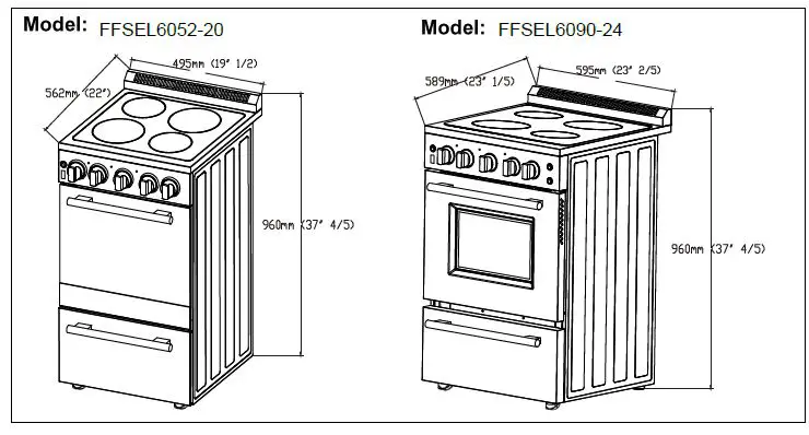 Forno FFSEL6090 24Inches Loiano Electric Range-7