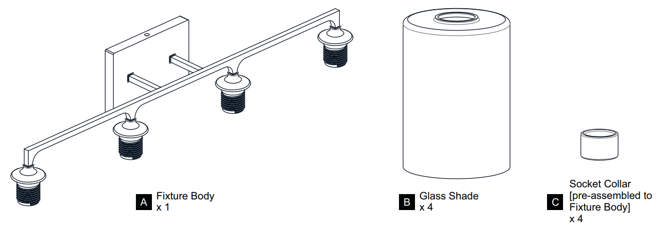 QUOIZEL PRC8633BN, PRC8633MBK Prescott Bath Light - fig 2