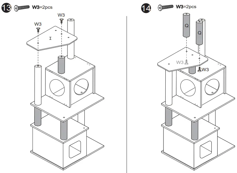 FORCLOVER AMT0082 Wooden Cat Tower-fig11