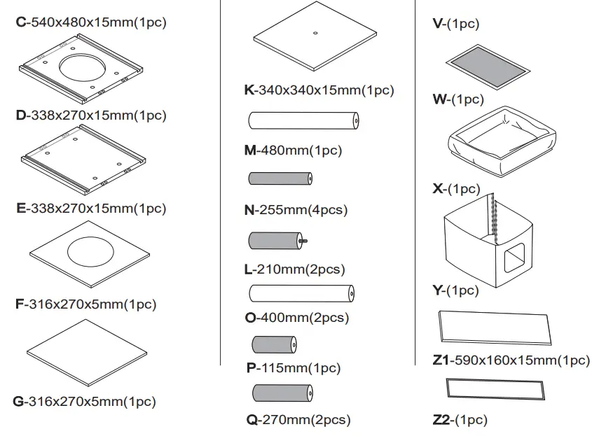 FORCLOVER AMT0082 Wooden Cat Tower-fig4