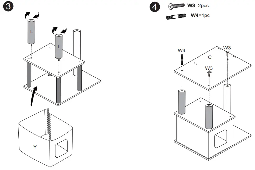FORCLOVER AMT0082 Wooden Cat Tower-fig6
