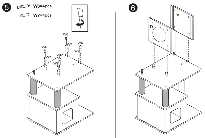 FORCLOVER AMT0082 Wooden Cat Tower-fig7