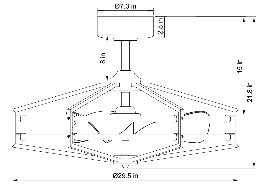 FLINT GARDEN BBA534002CAFG Black Reversible 3 Blades Ceiling Fan - Figure 9
