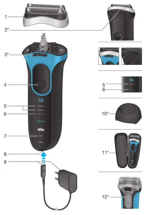 BRAUN 3080 Series 3 Shaver for Men - fig 1