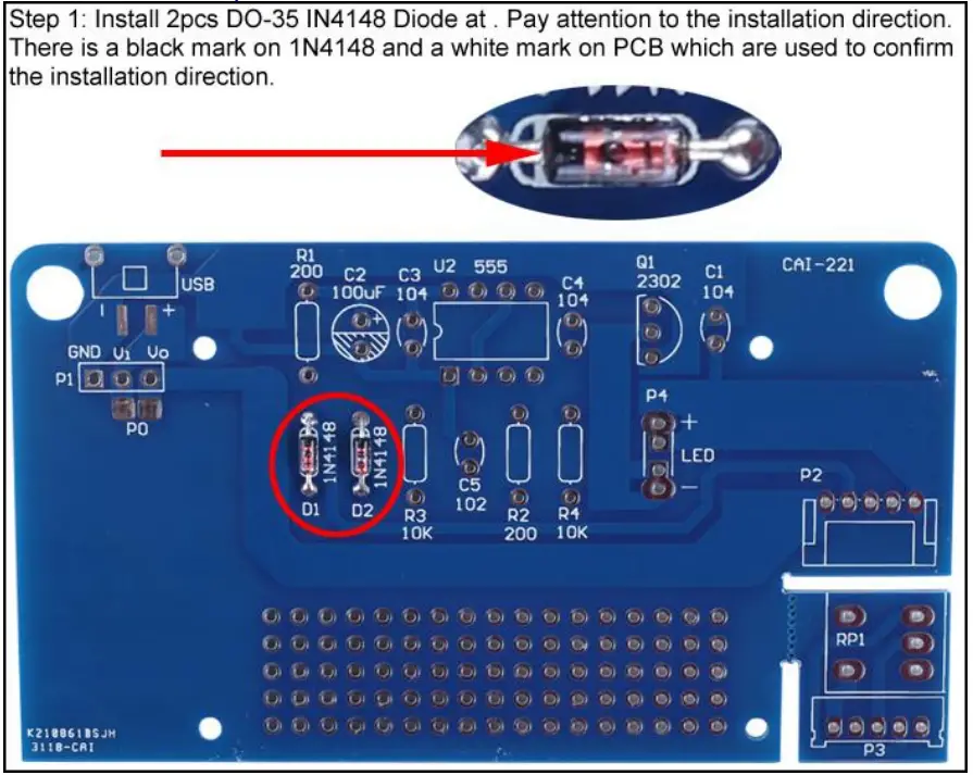 ICStation GY20781 1 LED Dimming Table Lamp DIY Kit-fig2