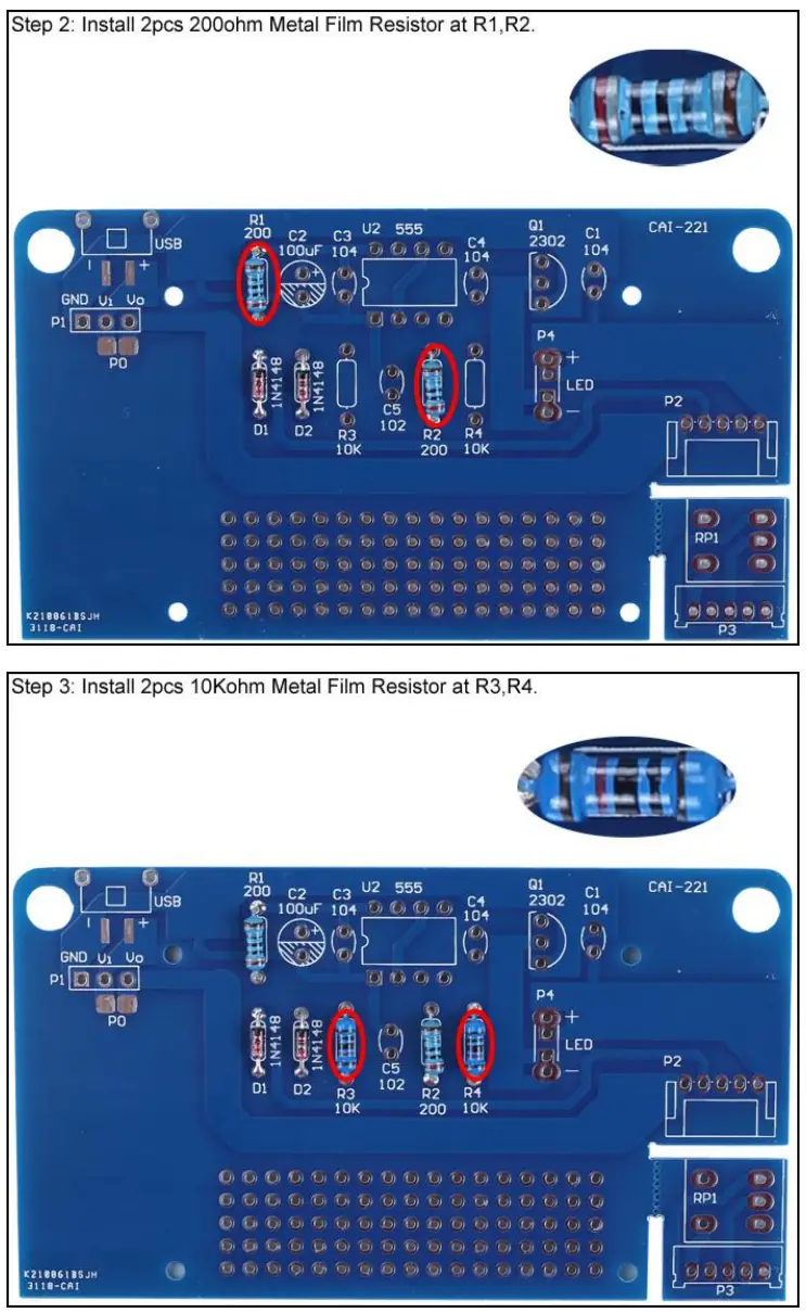 ICStation GY20781 1 LED Dimming Table Lamp DIY Kit-fig3