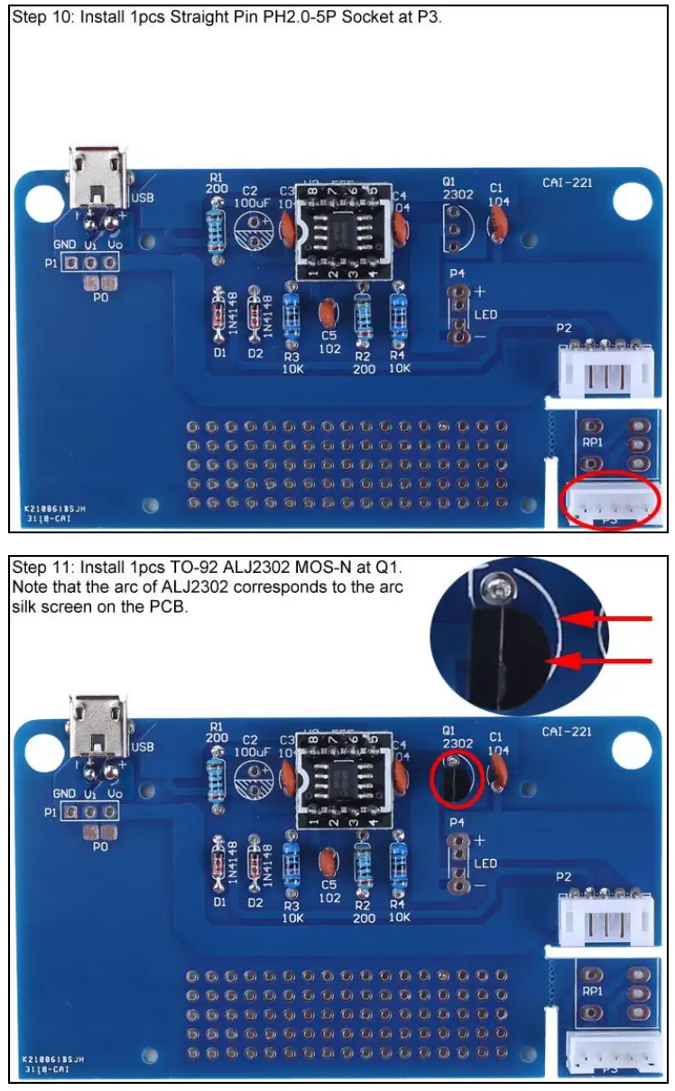 ICStation GY20781 1 LED Dimming Table Lamp DIY Kit-fig7