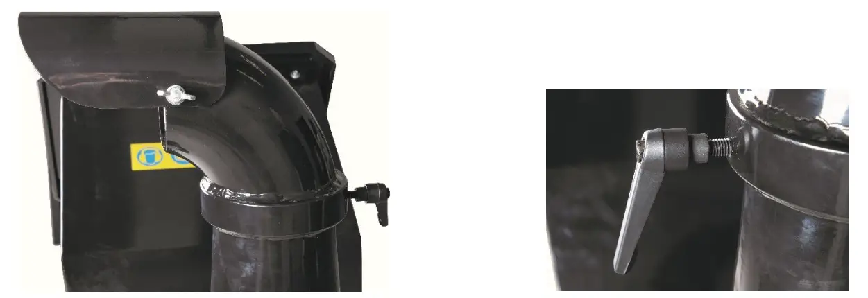 P-Lindberg 9062071 Wood Chipper - Adjust the chute, so that the processed material is thrown in the optimal direction