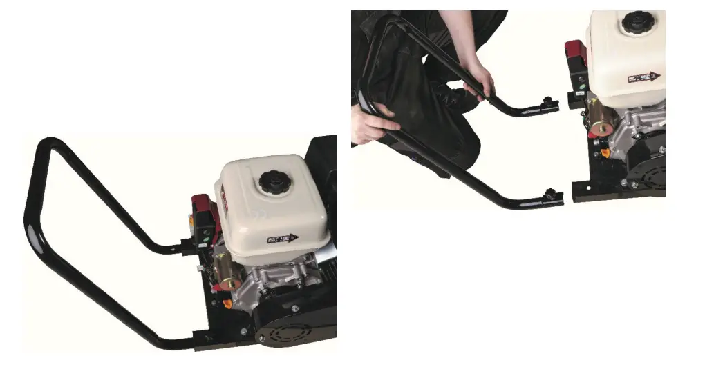 P-Lindberg 9062071 Wood Chipper - Attach the handlebar