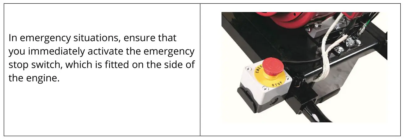 P-Lindberg 9062071 Wood Chipper - Emergency stop