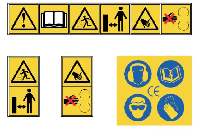 P-Lindberg 9062071 Wood Chipper - Safety signs