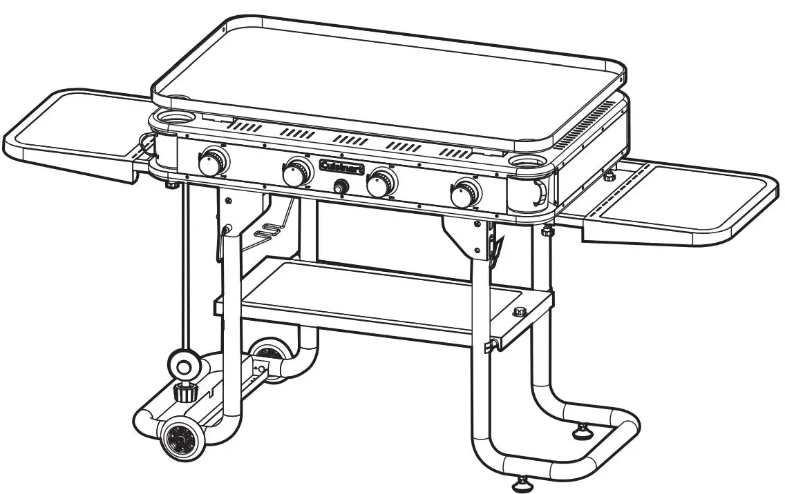 Cuisinart 36″ Four Burner Gas Griddle CGG-0036 User Manual - Your griddle is now fully assembled