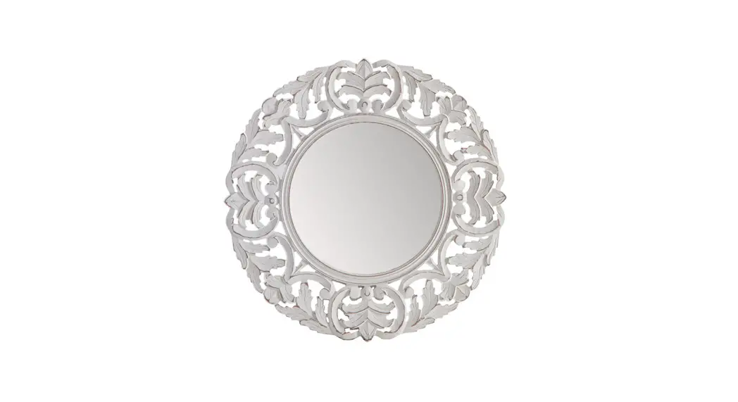 Madeleine Home Mh-mr-666 Margot 29.5-inch W X 29.5-inch H Round White Wash Framed Wall Mirror Installation Guide Madeleine Home Mh-mr-666 Margot 29.5-inch W X 29.5-inch H Round White Wash Framed Wall Mirror Installation Guide